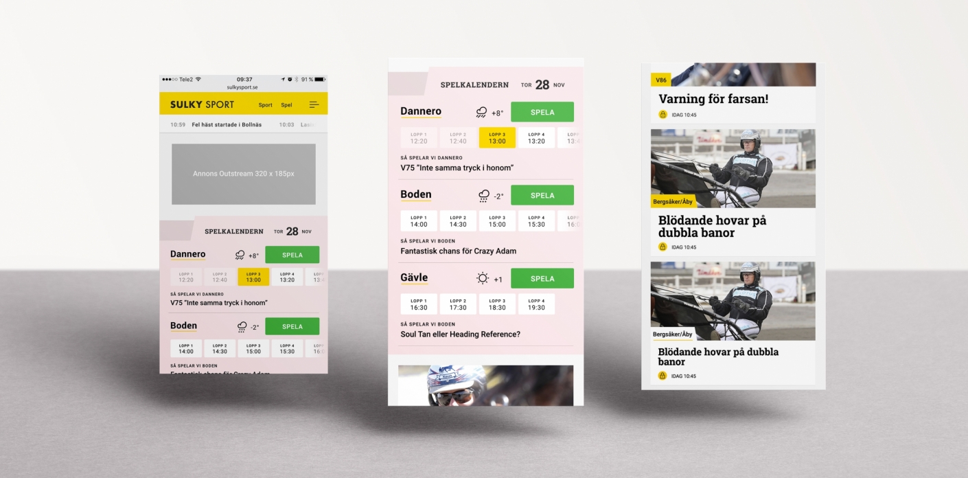 Sulky trav sport spel digitalbyrå